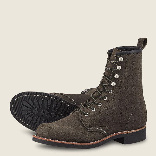 Red Wing Heritage Boots Dark Grey - Womens Silversmith - Short Acampo Leather - 8194-JKTLB